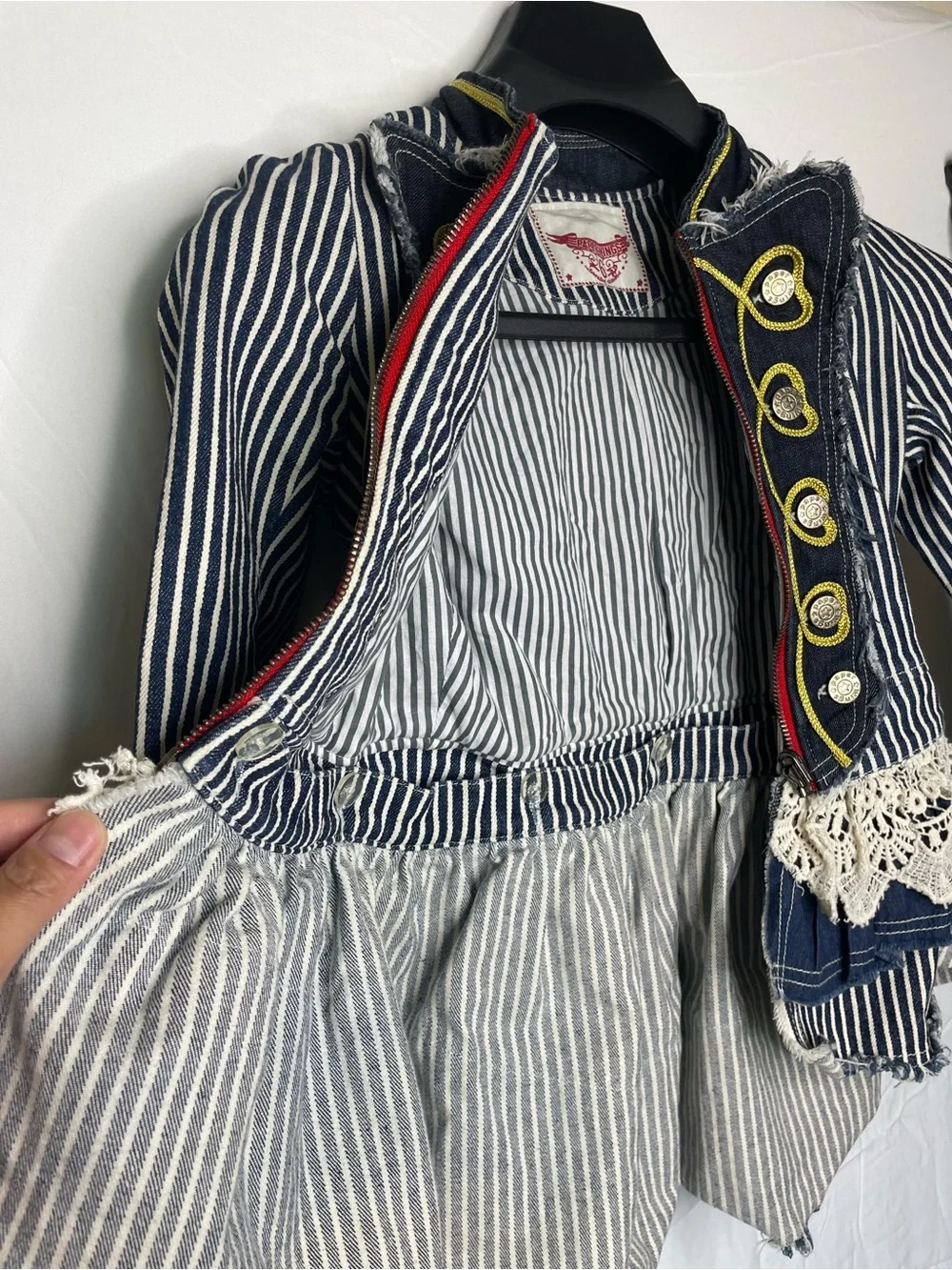 Paper Wings Boutique Premium Denim Circus-Style Kids Costume